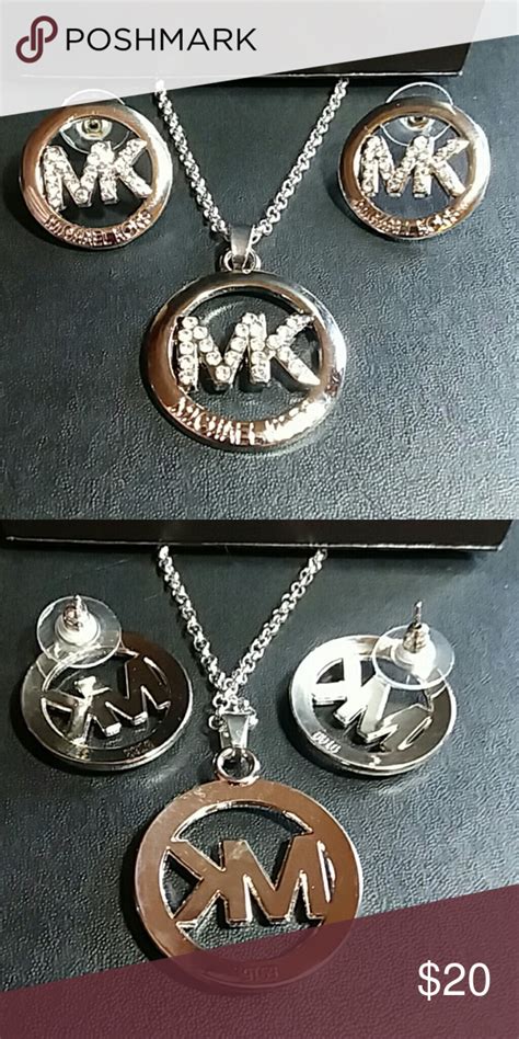 mk necklace and earring set